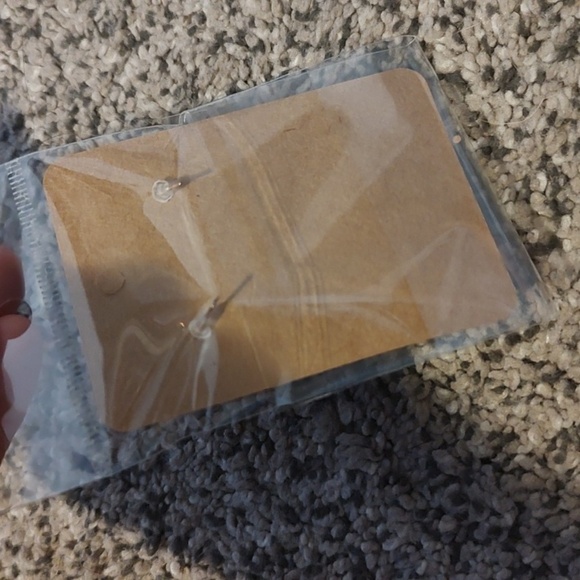 Gray Butterfly Stud Earrings - Picture 2 of 3